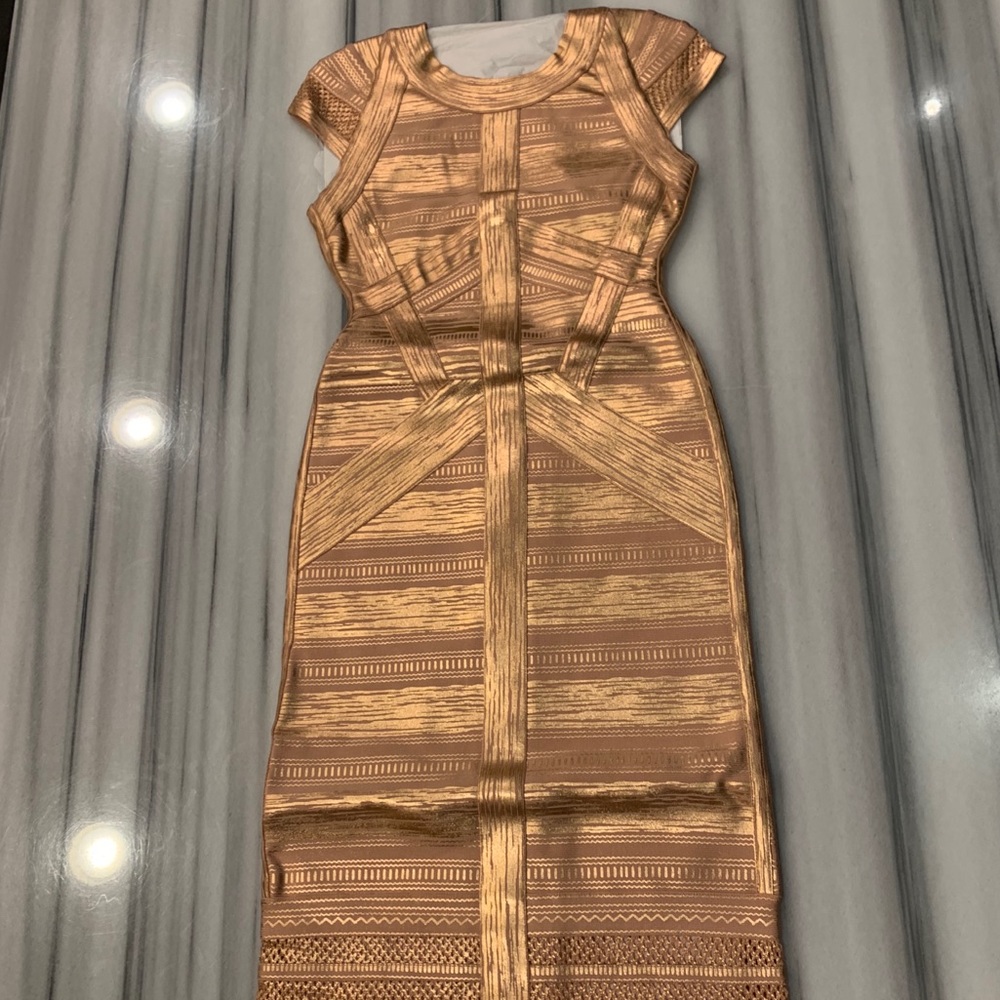 HERVE LEGER Stunning Gown, S, NWT